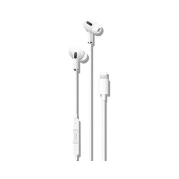 Casti cu Fir XO EP24, In Ear, Lightning, 1.2m, BT Conect Pop-Up, HiFi - Alb