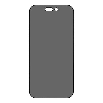 Folie Privacy pentru iPhone 14 Pro Max, Full Glass - Transparent / Negru