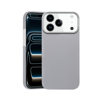 Husa Aramid PTK pentru iPhone 17, Kevlar Fiber cu MagSafe - Gri