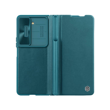 Husa Nillkin pentru Samsung Z Fold5, Qin Piele - Pc leather | verde