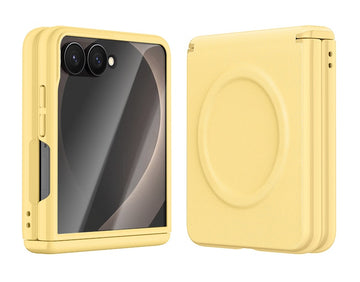 Husa pentru Samsung Z Fold 8, Pentru Samsung Galaxy Z Fold 8, MagSafe, Piele ecologica, TPU Edge - Auriu