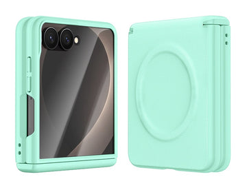 Husa pentru Samsung Z Fold 8, Pentru Samsung Galaxy Z Fold 8, MagSafe, Piele ecologica, TPU Edge - Verde