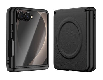 Husa pentru Samsung Z Fold 8, Pentru Samsung Galaxy Z Fold 8, MagSafe, Piele ecologica, TPU Edge - Negru