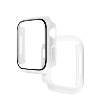 Folie Integrata Hoco WS4, Rama Protectie cu Folie Integrata, iWatch Series 7/8, PC, 45mm - Alb
