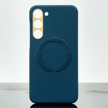 Husa Kraft pentru Samsung S23 S911, Samsung S23 S911, MagCase, Piele ecologica - Verde inchis