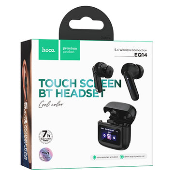 Casti Wireless Hoco EQ14, Ear Buds, BT 5.4, 500mAh, Multi Touch - Negru
