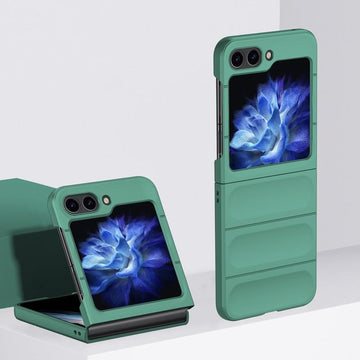 Husa Strip pentru Samsung Z Flip6, Matte, ShockProof - Verde inchis