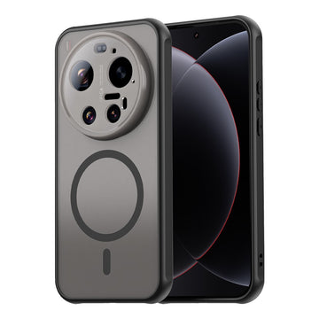 Husa MagFrost Pro pentru Xiaomi 17 Ultra, Matte MagSafe, Frosted Frame - Negru