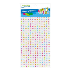 Accesorii creatie - stickere autoadezive - perle diverse culori, 4mm, set 364 buc, Craft with Fun 545874