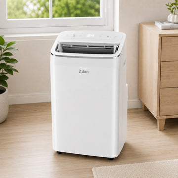 Aer conditionat mobil Zilan ZLN1054, 12000 BTU, 3 in 1 racire dezumidificare ventilatie, WiFi, telecomanda, alb