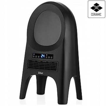 Aeroterma ceramica semineu Zilan ZLN5664 neagra 2000W, LED, telecomanda