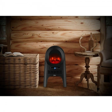 Aeroterma ceramica semineu Zilan ZLN5664 neagra 2000W, LED, telecomanda
