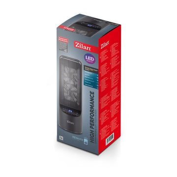 Aeroterma ceramica turn Zilan ZLN2052 negru 2000W, LED, telecomanda