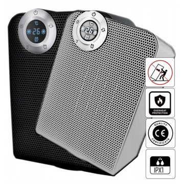 Aeroterma ceramica Zilan ZLN2021 negru 1800W, LED, compacta