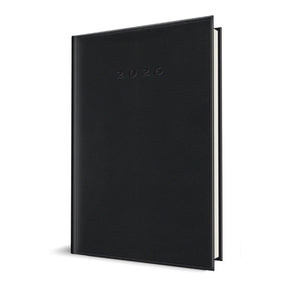 Agenda A5 datata 2026 Herlitz, 352 pagini, coperta buretata neagra