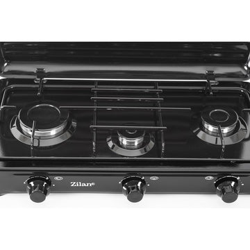 Aragaz 3 ochiuri Zilan ZLN-0032, negru, doar GPL butelie, compact, protectie