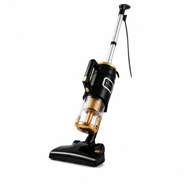 Aspirator vertical cu fir multifunctional 3 in 1 Hoffmans HM-8803 Putere 1800W, Filtrare multipla, Cablu 4.8m, Negru/Gold