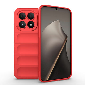 Husa Wave pentru Xiaomi 15T, Grip Anti-Shock, TPU - Rosu