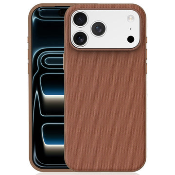Husa Woven pentru iPhone 17 Pro Max, MagCase, TechWoven Piele, Soft Craft - Maro