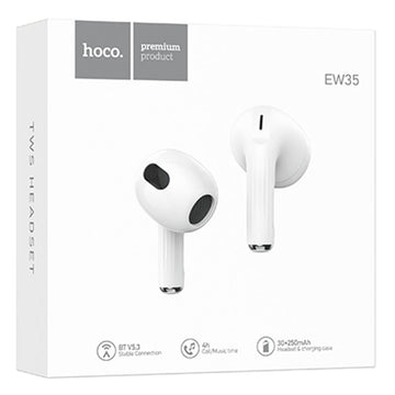 Casti Wireless Hoco EW35, Ear Buds, BT 5.3, 150h StandBy, 250mAh, Sonido - Alb