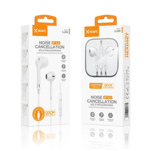 Casti cu Fir X-Start EJ099i, In Ear, 3.5mm, 1.2m, Mic & Volume Key, Bluetooth Conect - Alb