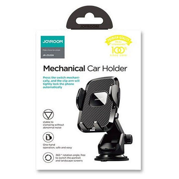 Suport Auto Joyroom JR-ZS259, cu Cleme Laterale, Montaj Bord, MultiAngle, Brat Ajustabil - Negru