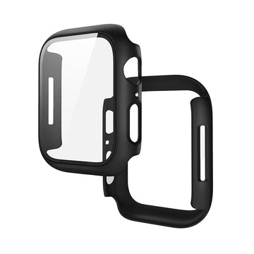 Folie Integrata Hoco WS3, Rama Protectie cu Folie Integrata, iWatch Series 7/8, PC, 41mm - Negru