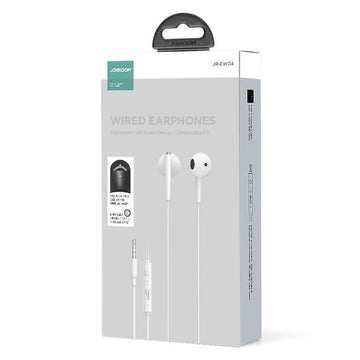 Casti cu Fir Joyroom JR-EW04, In Ear, 3.5mm, 1.2m, Mic & Volume Key, HiFi - Alb
