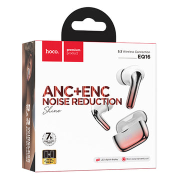 Casti Wireless Hoco EQ16, Ear Buds, BT 5.3, 180h StandBy, 320mAh, ANC, Glaze - Rosu