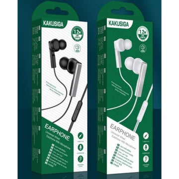 Casti cu Fir In Ear 3.5mm 1.2m Mic & Volume Key HiFI White Kaku KSC-704