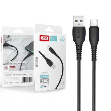 Cablu Date si Incarcare XO NB-P163, USB-A la MicroUSB, 2.4A, 1m - Negru
