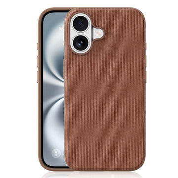 Husa Woven pentru iPhone 16, MagCase, TechWoven Piele, Soft Craft - Maro