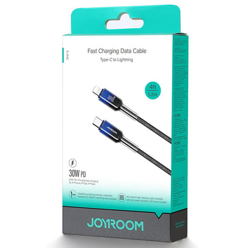 Cablu Date si Incarcare Joyroom A42, USB-C la Lightning, PD30W, QC3.0, Fast, Crystal, 1m - Negru