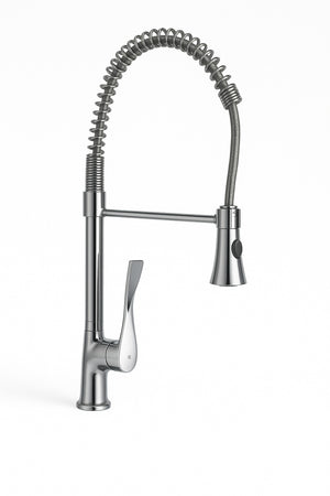 Baterie bucatarie Z-Inox ZLN8153, gat flexibil 45cm, 2 jeturi, cartus ceramic 2 trepte, crom