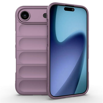Husa Wave pentru iPhone 17 Air, Grip Microfiber, ShockProof - Mov deschis