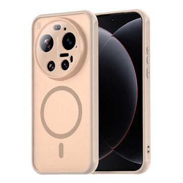 Husa MagFrost Pro pentru Xiaomi 17 Ultra, Matte MagSafe, Frosted Frame - Auriu