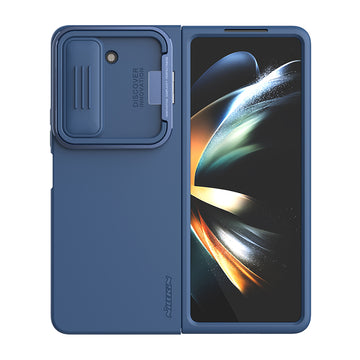 Husa Nillkin pentru Samsung Z Fold5, CamShield Silky, TPU - Negru miezul noptii Blue