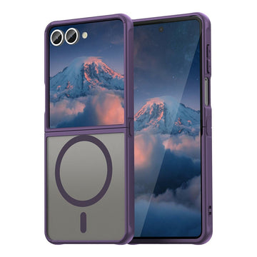 Husa MagFrost Pro pentru Samsung Galaxy Z Flip 7, Matte MagSafe, Frosted - Rama mov