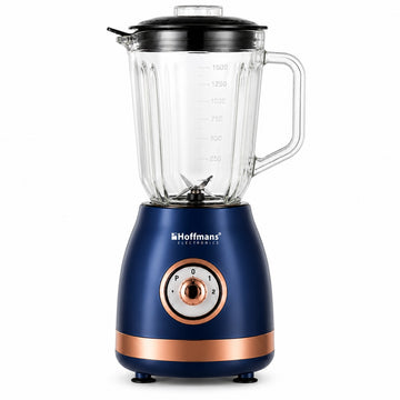 Blender Hoffmans HM-2079, 1000W, 1.5L, 2 in 1, Rasnita Inclusa, 6 Lame Inox