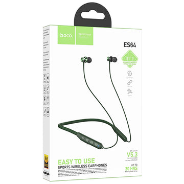 Casti Wireless Hoco ES64, InEar, Neck-Mount, BT 5.3, 200mAh, 30h - Verde inchis