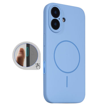 Husa MagThin pentru iPhone 16 Plus, SoftTouch, Camera Control, TPU - Albastru deschis