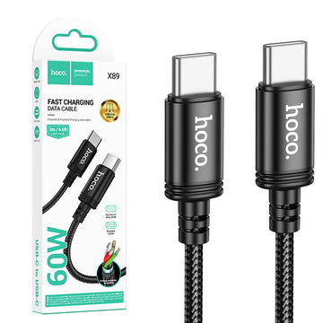Cablu Date si Incarcare Hoco X89, USB-C, PD60W, 2m - Negru