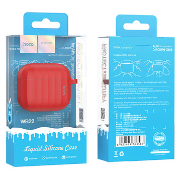 Husa HOCO WB22 pentru AirPods 3, TPU - Rosu
