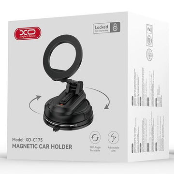 Suport Auto XO C175, DashBoard, cu Ventuza, MagRing - Negru