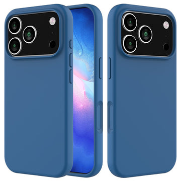 Husa Soft pentru iPhone 18 Pro, MicroFiber, TPU - Albastru inchis