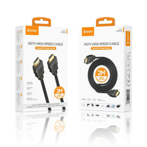 Cablu Audio si Video X-Start HD004, HDMI la HDMI, 1080P, Metall, 2m - Negru