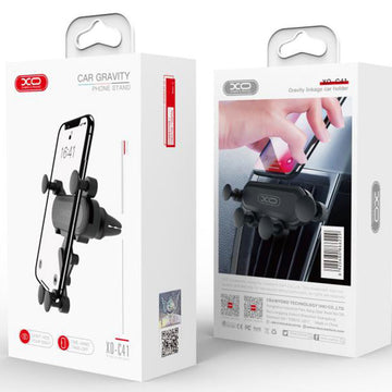Suport Auto XO C41, FlexiBump, Montaj Ventilatie, AutoGravity, Brate Flexibile - Negru