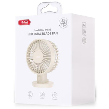 Cooler XO MF82, Thin Desktop Folding/Hangable Fan, 2000mah - Bej