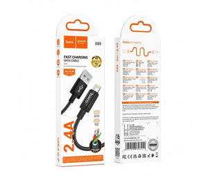 Cablu Hoco X89, USB-A la Lightning, 2m - Negru