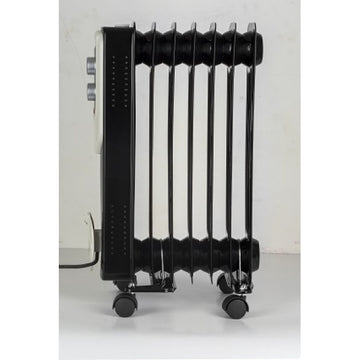 Calorifer electric Floria ZLN3642, 1500W, 7 elementi, termostat reglabil, negru